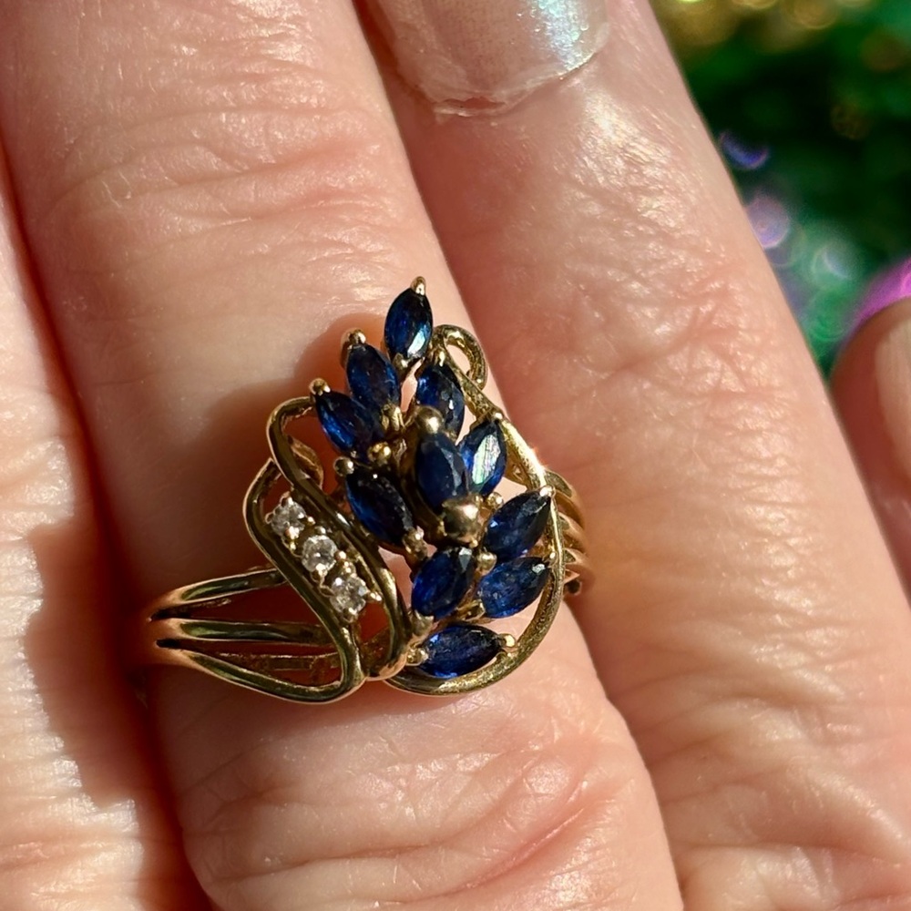 HOLD for morr790 14k Sapphire Diamond Ring NFS - Picture 13 of 16